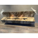 Облицовка биокамина мрамором LUXURY BROWN