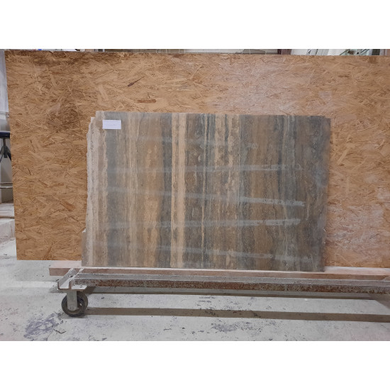 Травертин TRAVERTINE SILVER DARK Кусок 1350*900*20 мм